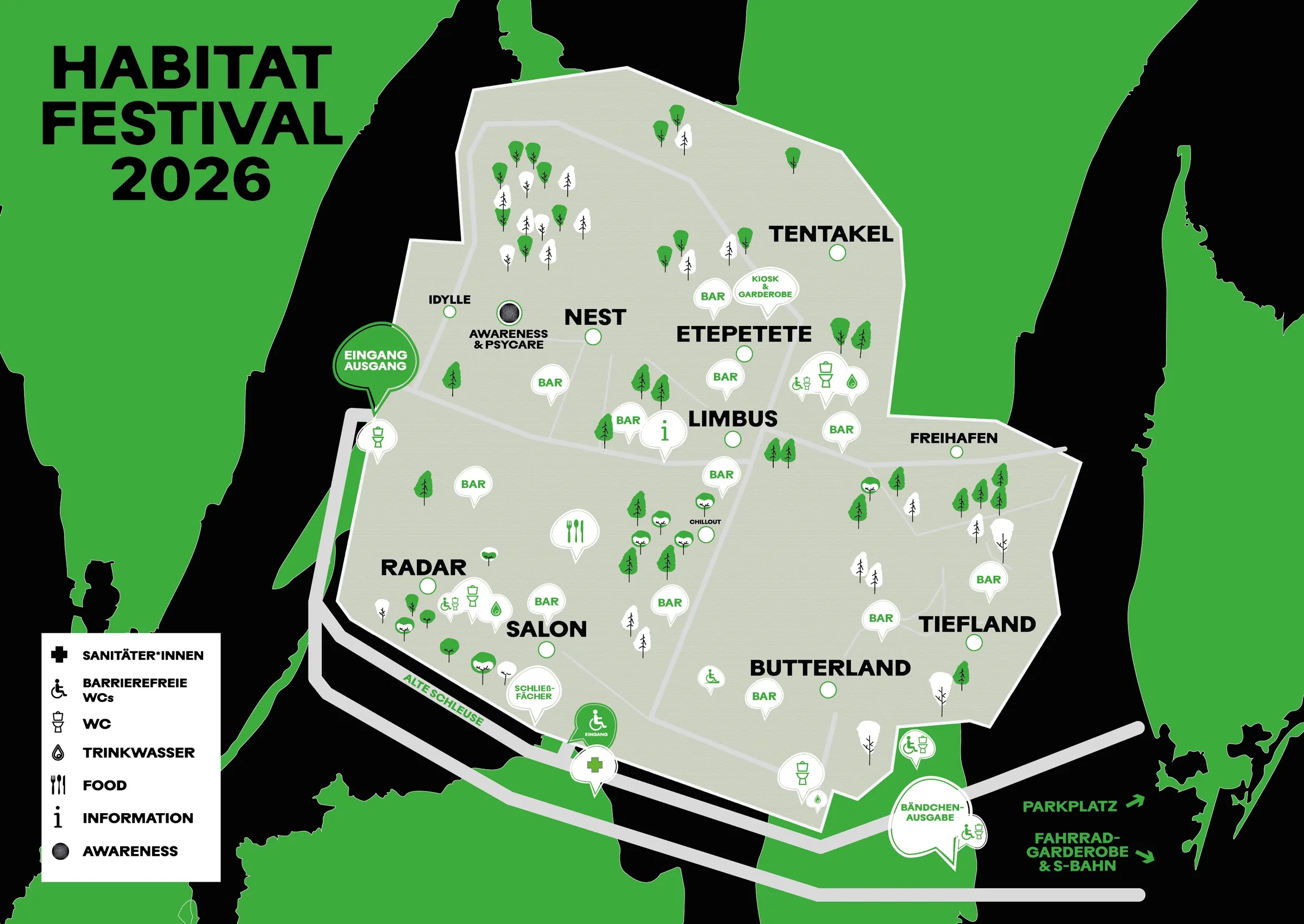 Habitat Festival 2026 Geländeplan